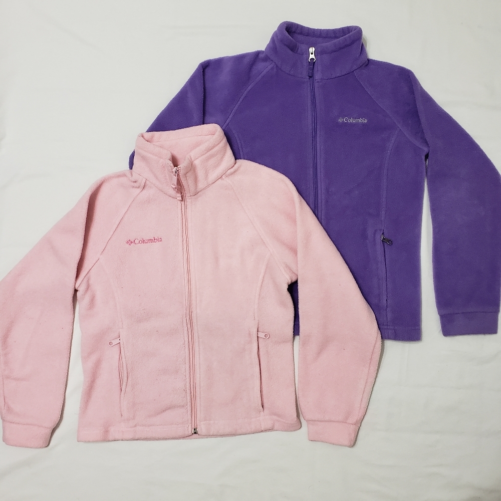 Set of 2 Columbia Girl's Zip Up Jackets Size 10-12